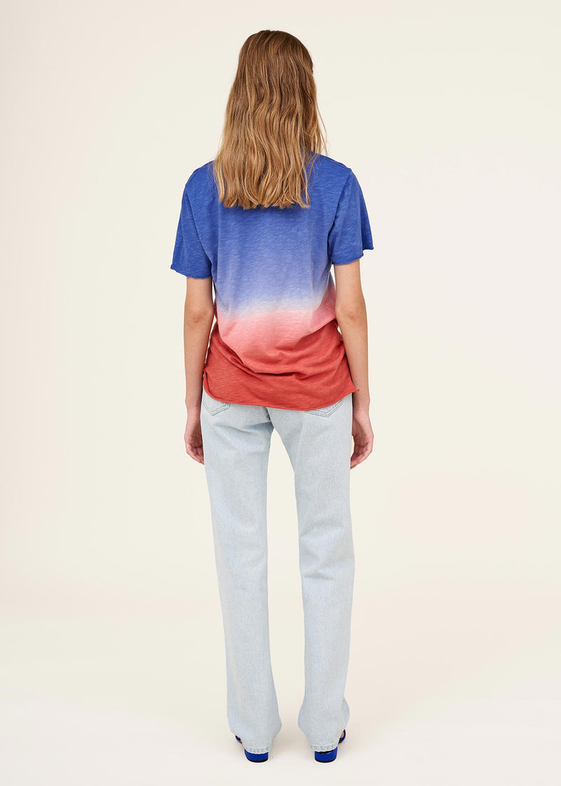 Gradient Blue & Coral Tee