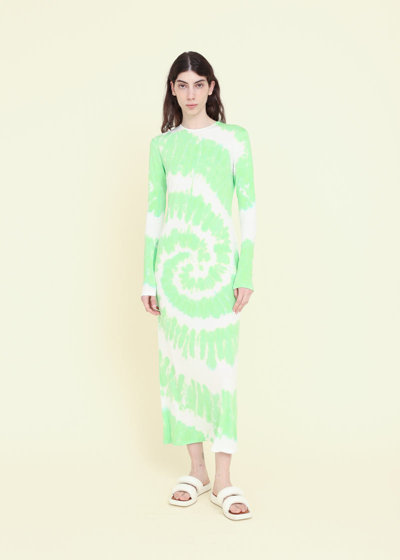 Lime Tie-Dye Dress