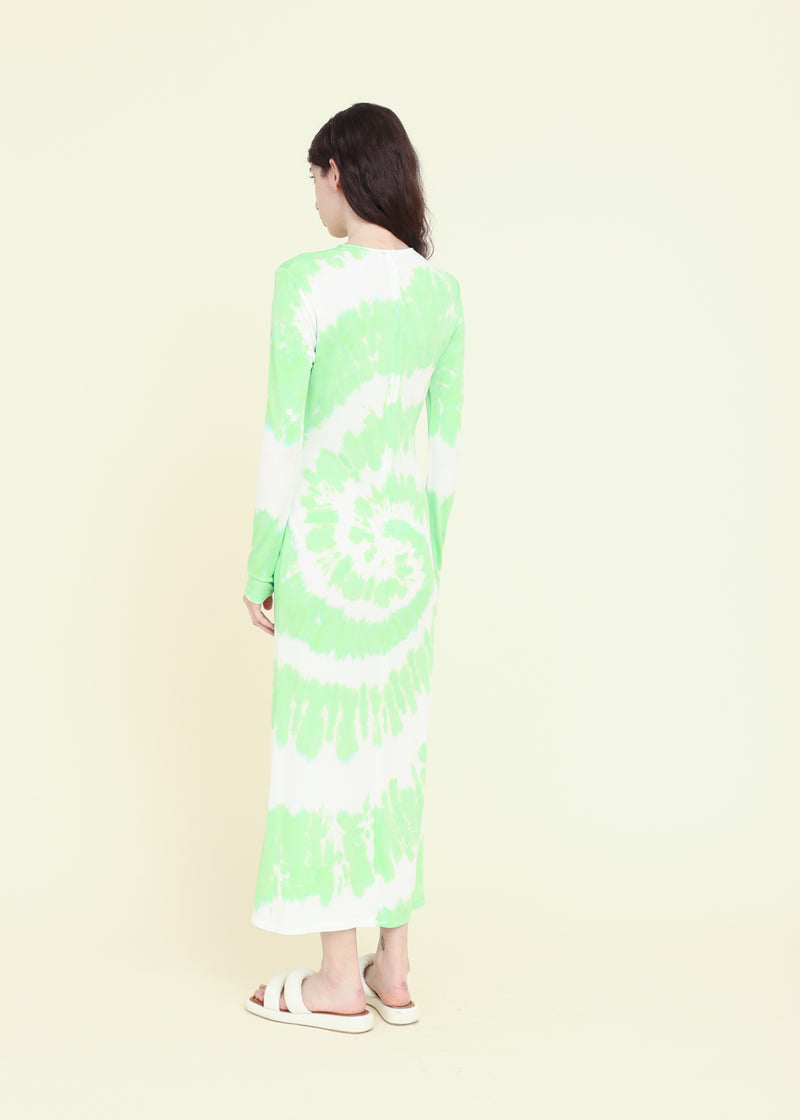 Lime Tie-Dye Dress