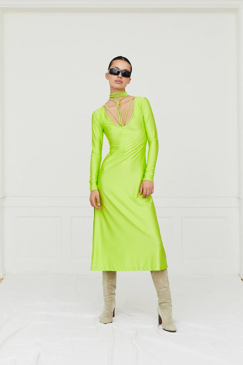 Nikola Dress Neon Green